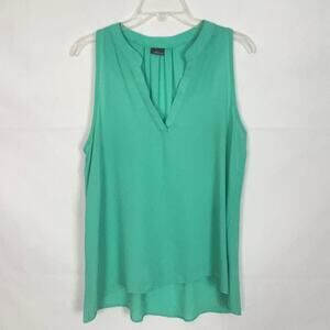 Adrienne Sleeveless Career Wear Green Top Size M